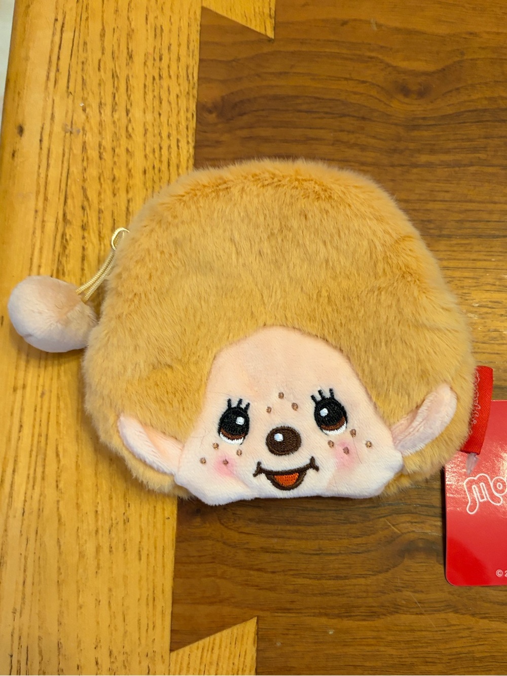 Monchhichi Beige Plush Character Coin Purse Pouch Boy 🐵 gift